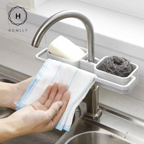 Homlly Dual Sink Caddy Sponge Holder