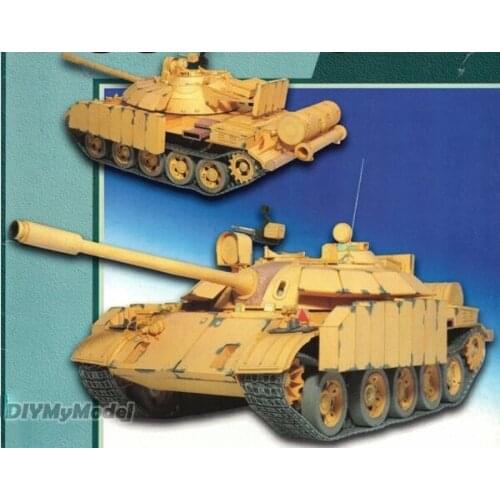 DIYMyModeI Soviet t-55 medium tank DIY Handcraft Paper Model KIT Handmade Toy Puzzles Gift Movie props
