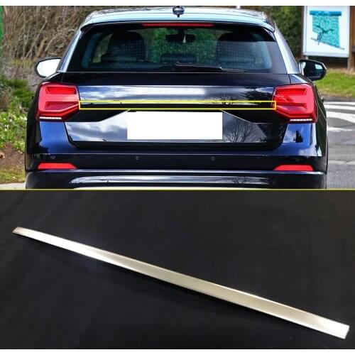 For Audi Q2 2017 2018 Car Styling Stainless Steel Rear Trunk Lid Cover Rear Gate Bottom Cover Decoration Trim 1pcs