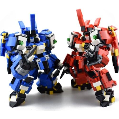 Action Figure Robots Model Toys For Kids 600pcs Building Blocks Toys For Children 18cm Anime Soldier Assemble Bricks Dolls