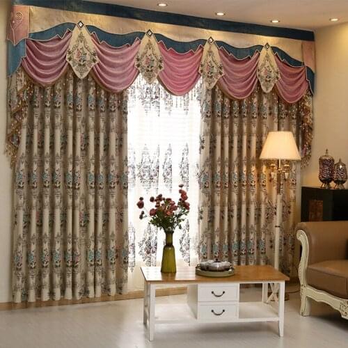 European Luxury High-grade Refined Curtain Shading High-precision High Relief Gorgeous Jacquard Curtains for Living Room Bedroom