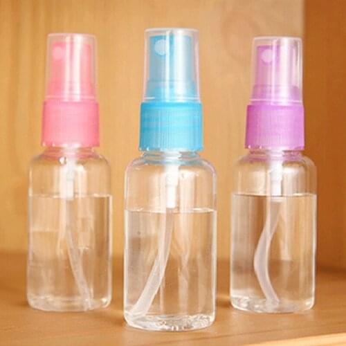 2pcs/5pc Small Empty Spray Bottle for Make up Skin care Nail Art Manicure Perfume Atomizer 50ML Mini Plastic Transparent