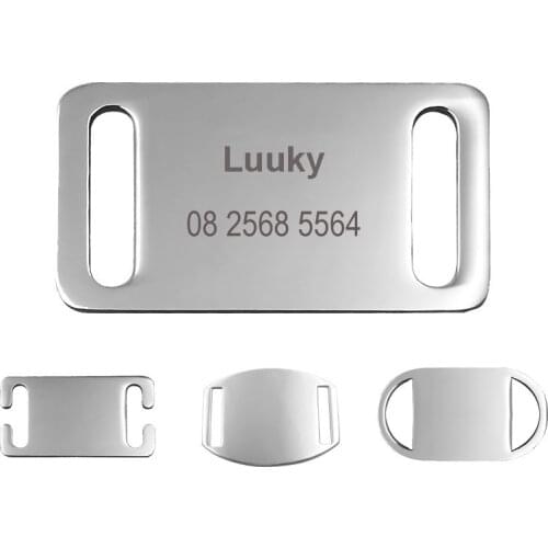 Custom Pet Tag Collar Stainless Steel Dog Tag ID Name Phone Puppy Tags For Dogs Cats Bulldog Yorkies Engraved Dog Collar Address