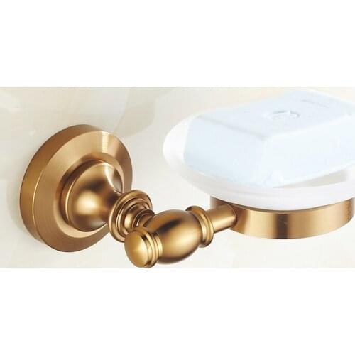 Space Aluminum bathroom wall mounted soap dishes box, European soap box rack vintage soap dishes for shower gold plated