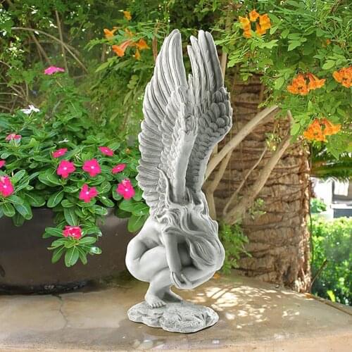 Creative Angel Statue Angel Wings Figurine Art Resin Ornaments Sculpture for Living Room Office Church home decor accessories