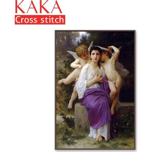 Cross stitch kits,Embroidery needlework sets with printed pattern,11CT-canvas for Home Decor Painting,Portrait Full NCKP026