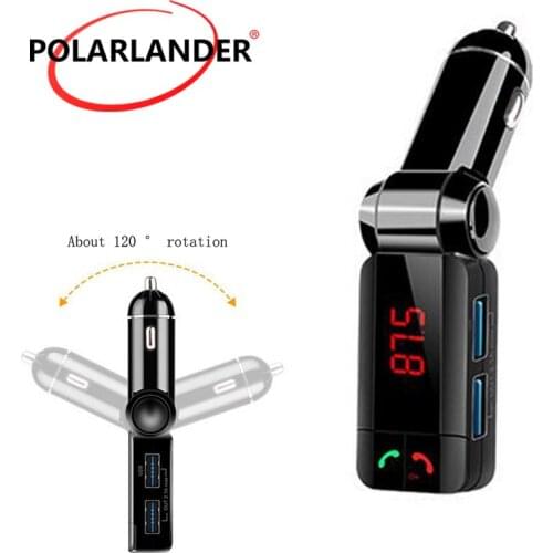 New Bluetooth Handsfree CarKit Bluetooth FM Transmitter MP3 Player Car Kit Charger For Smart Phone