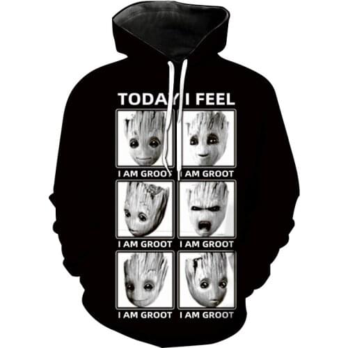 New arrival fashion movie Guardian of the Galaxy hoodies men 3D print hoodie Fashion style streetwear Sweatshirt black jacket