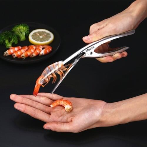 Shrimp Peeler Kitchen Appliances Portable Stainless Steel Shrimp Deveiner Lobster Practical Kitchen Supplies Fishing Knife Tools