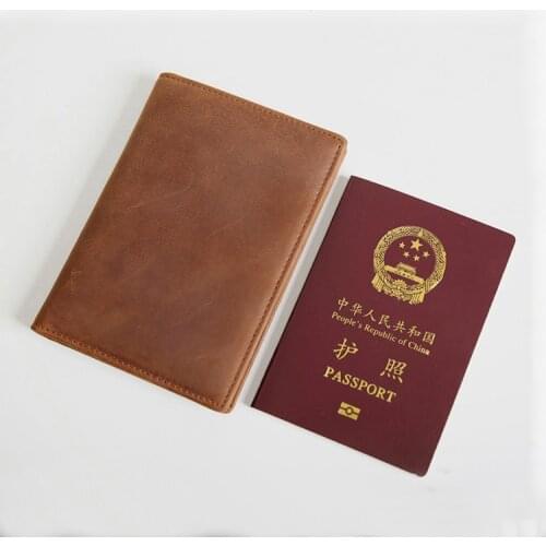 Real Leather Men Passport Cover travel wallet covers for documents and Passports business case for passport document organizer