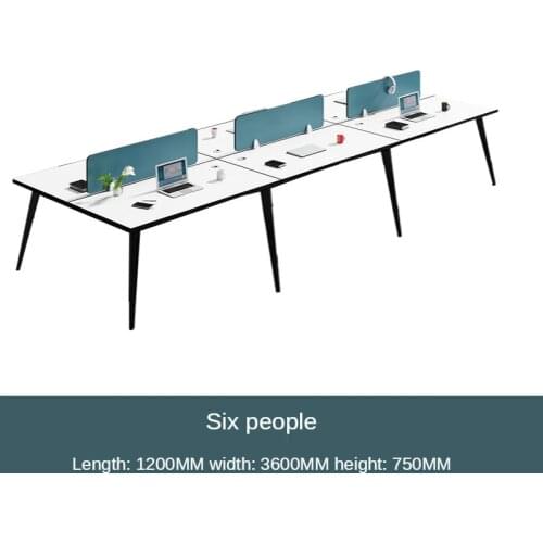 Separate screen desk office staff table and chair combination simple modern double staff table