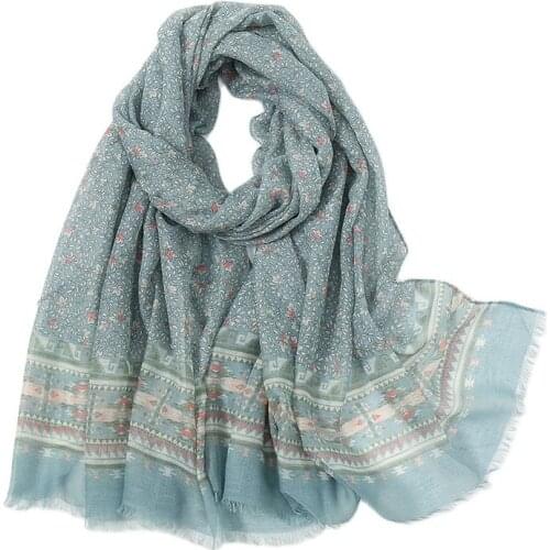 Fashion Women Aztec Lovely Polka Floral Fringe Beach Hijab Shawls and Wraps Female Foulards Long Pashmina Bandana Muslim Stole