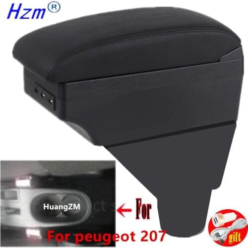For peugeot 207 armrest box For peugeot 207 central storage box Retrofit parts Car Armrest Accessories Easy to install