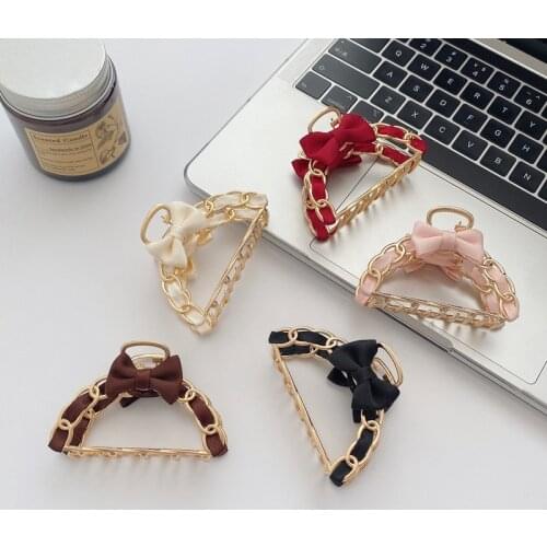 Women fashion metal Headband ins popular large size bun headwear metallic minimalist hair accessories girl accessorie Ornament