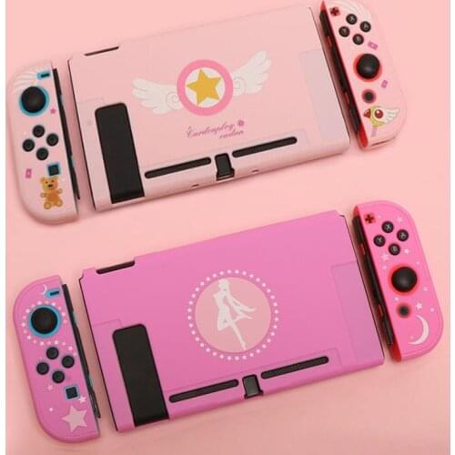Pink Matte Smooth Housing Hard Front Back Cover Crystal Shell For Nintendo Switch NS Console Joy-Con Controller Protective Case