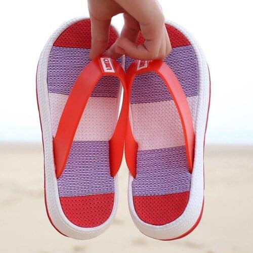 Casual Summer Slippers Rainbow Color Flip-Flops Women Indoor Floor Shoes Casual Flat Sandals Outdoors