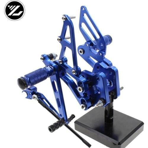 CNC Verstelbare Rearsets Achter Set Motorfiets Footrest Moto Pedaal pedal For Suzuki GSXR 600 GSXR750 K6 2006-2010 2007 2008