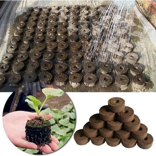 30mm 100PC Jiffy Peat Pellets Seedling Soil Block Maker Starting Plugs Seeds Starter Professional For Garden Avoid Root Block