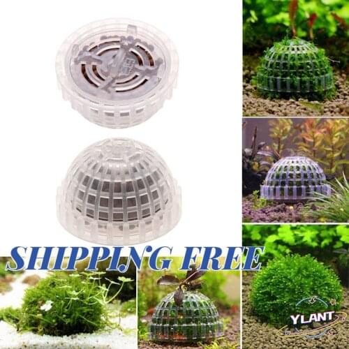 YLANT Aquarium Decoration Plants Bio Moss Ball Holder for Aquarium Crystal Red Shrimp House Fish Tank Decor Filter Accessories