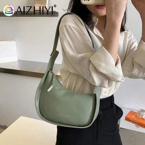 Vintage Women Pure Color PU Leather Shoulder Crossbody Messenger Bag Casual Ladies Small Hobos Handbag