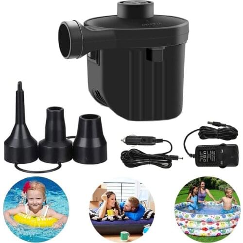 220V 12V Quick Air Filling Compressor 3 Nozzles Car airbed Camping Life Buoy Boat Cushion Home Car Electrical Inflator Pump