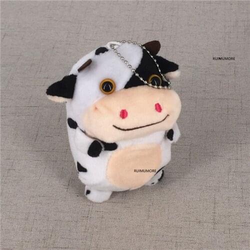 30PCS 12CM Plush Stuffed TOY , Keychain Small Animal Cow Doll