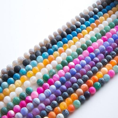 6/8mm Natural Round Agate Beads Small Loose Beads Dyed Agate DIY Jewelry Bracelets Necklace