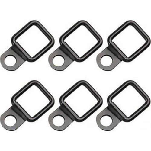 6Pcs Black Heavy Duty Fixing Point Anchor Lashing Eye Tie Down Loop D Ring Hook For Jeep Wrangler JK JKU 2007-2018 Quick Release