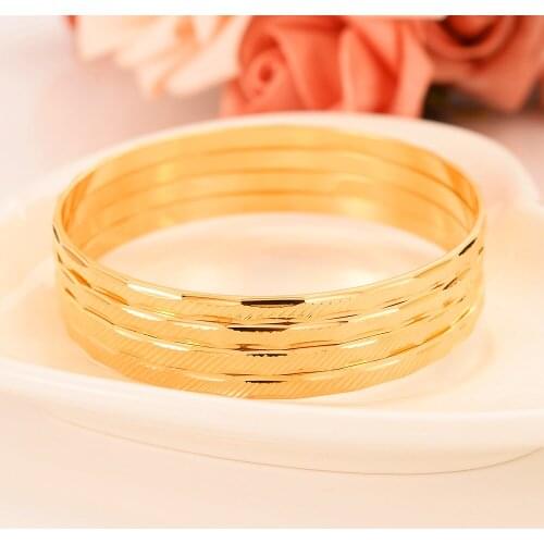 Bangrui African Ethiopia Fashion Gold Color Bangles Jewelry Women/Girls Gifts Bracelet Giving Friends