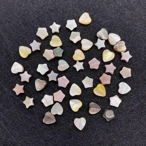 Natural Sea Shell Beads Pink Star Love Heart Fashion Jewelry Making Supplies DIY Charms Errings Necklace Bracelets for Women