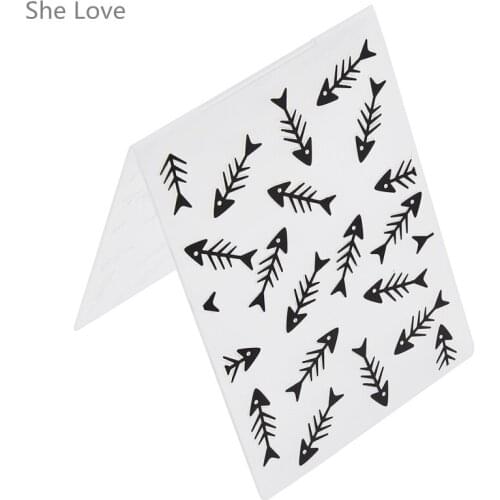 Chzimade Plastic Embossing Folder For Scrapbooking Fishbone Template Photo Album Paper Card Decoration