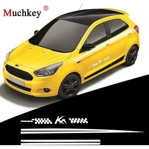 DIY Custom Car Decals For Ford Ka Car Sticker Car Side Body Decal Sticker for Hatchback Decals Car Decoration Stickers 280cm