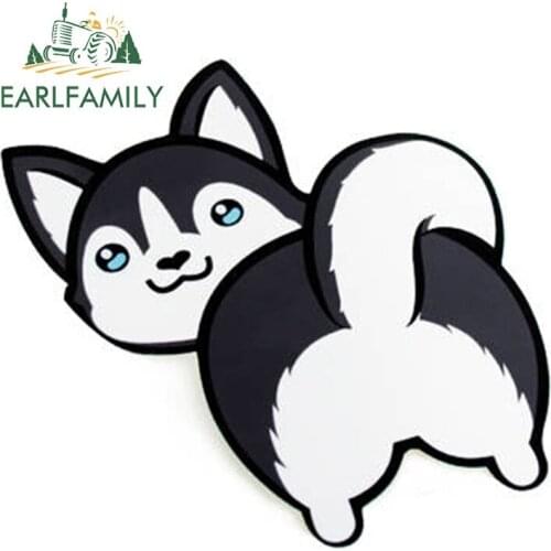 EARLFAMILY 13cm x 10cm Car Stickers Peeking Dog Vinyl Decal Sticker Laptop Stickers Cute Pet Dog Decals Waterproof Car Styling