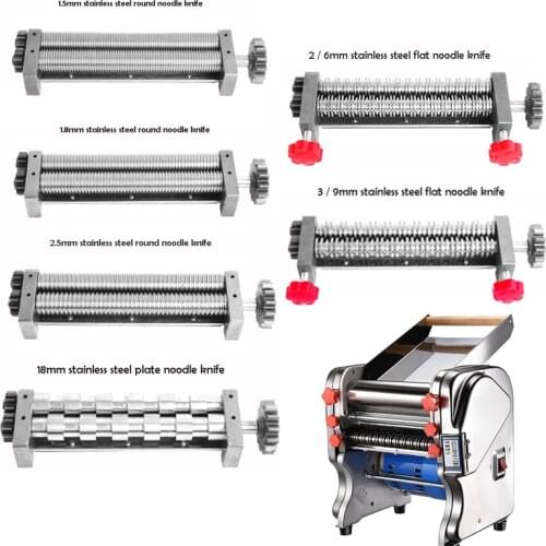 Electric Noodle Pressing Machine Spare Parts Pasta Cutting Roller Accessories Stainless Steel Cutter Flat Knife Round Knife FKM