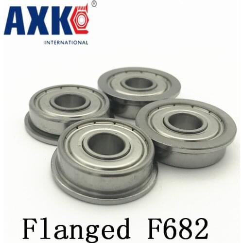 Axk F682zz Flange Bearing 2x5x2.3 Mm Abec-1 ( 10 Pcs ) Flanged F682 Z Zz Ball Bearings
