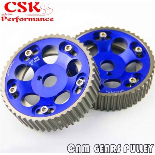 2Pcs Adjustable Cam Gears Pulley Kit For Toyota Supra 1JZ 1JZGTE 2JZ 2JZGTE Blue