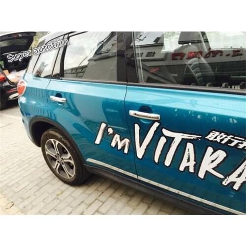 Lapetus Side Door Handle Protection Cover Accessories Exterior Trim For Suzuki Vitara Escudo 2015 - 2019 / With Smart Key Hole