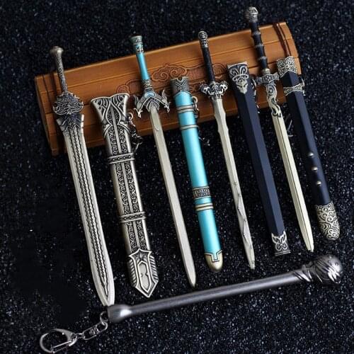 Die-casting all kinds of sword weapon models alloy decorative keychain jewelry COS childrens outdoor toys holiday gifts