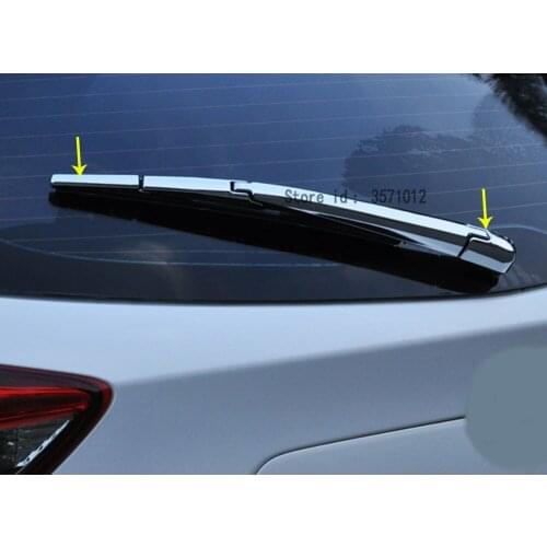 Molding Windscreen Trim ABS Chrome Rear Glass Wiper Nozzle Cover Tail Window Frame 4pcs For Mazda CX-5 CX5 2013 2014 2015 2016