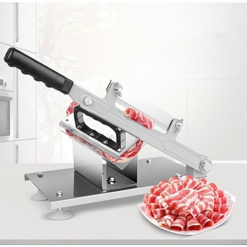 Stainless Steel Manual Meat Slicer Commercial Fat Cattle Lamb Roll Slicer Frozen Meat Planer Kitchen Tools Cut Cooking Gadgets