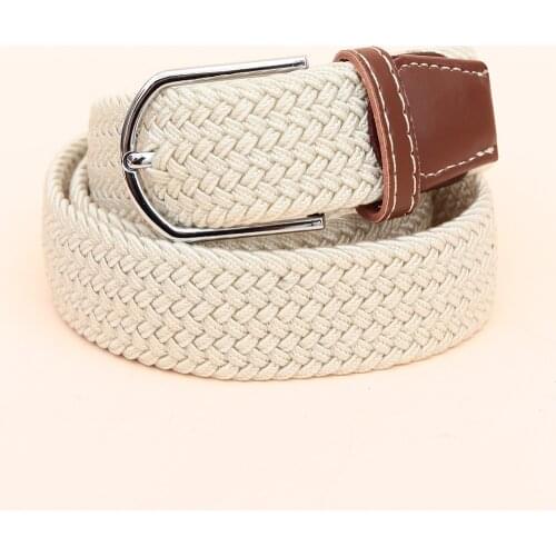 2021 Metal Head New Knit Stripe Womens Belt Stretch Fashion Jeans Shorts Charm All-match Womens Belt Designer Off White