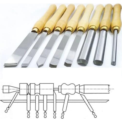 New High-quality 8Type HSS Lathe Chisel Woodworking Turning Tool Turning knife 1pcs