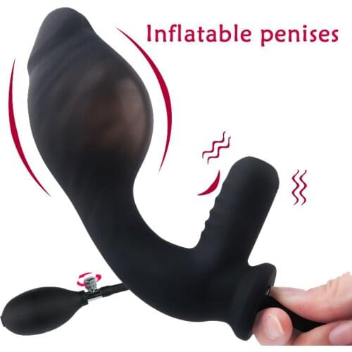 Super Large Inflatable Anal Plug Vibrator Dildo Pump Anal Dilator Expandable Butt Plug Anal Balls Sex Toys Vagina Masturbator