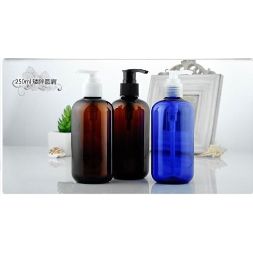 Wholesale 250ml Round Shoulder Screw Pump Bottle Lotion Bottle 10PCS/LOT