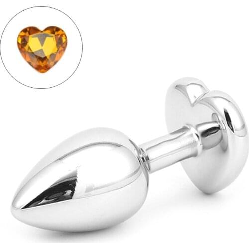 Heart Shaped Base with Jewelry Birth Stone Butt Play Rose Jewel Sex Fetish BDSM Toys For Women Men Couples 68UD
