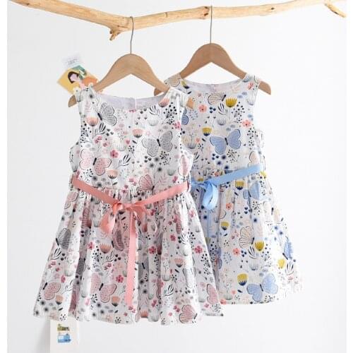 Girl Dress 2021 New Summer Kids Sleeveless Costumes Baby Elegant Outfits Children Vestidos Girls Flowers Fashion Dress 3 7Y