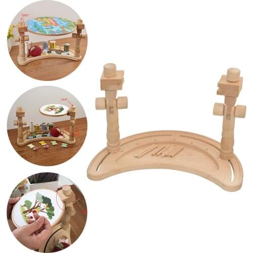 Embroidery Stand Cross Stitch Frame Rack Desktop Lap Stand Stitchwork Craft
