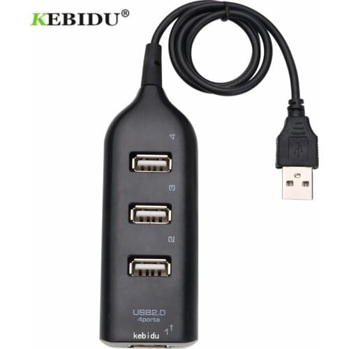KEBIDU 4 Port USB Hub Splitter USB 2.0 Hub Super High Speed Hub splitter 4 ports Adapter For PC Computer Laptop New Arrival