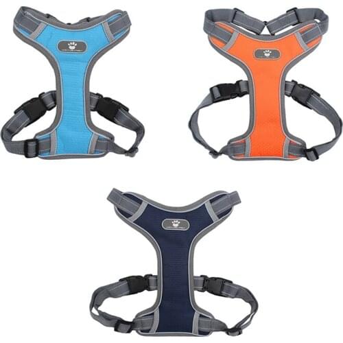 Dog Harness Pet Adjustable Reflective Vest Walking Lead Leash for For Small Medium Dog Outdoor Pet Dog Chest Strap Leash Vest