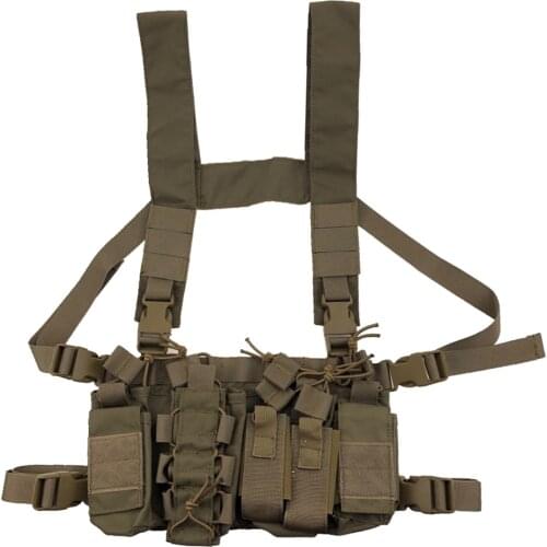Multicam Tactical Ammo Chest Rig Removable Hunting Airsoft Paintball Gear Vest With AK 47/74 Magazine Pouch